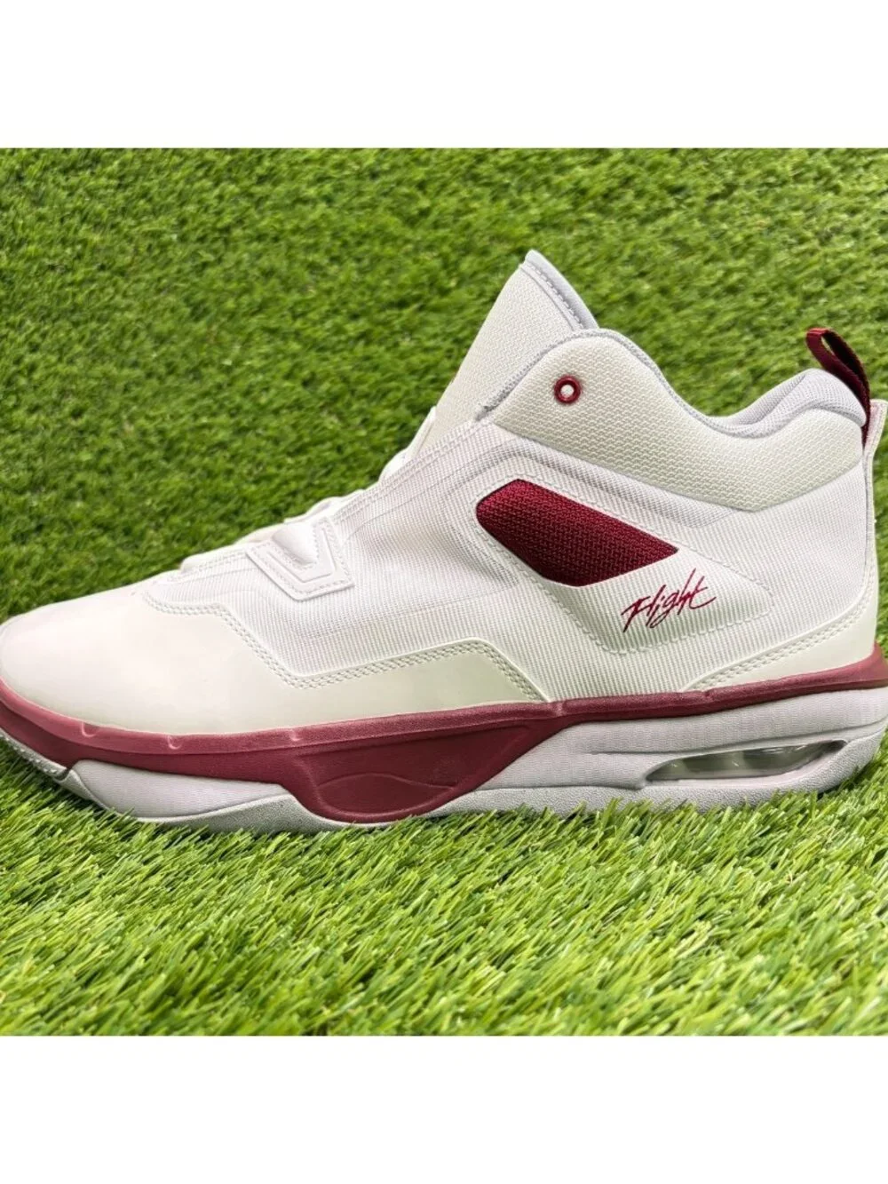 Nike Air Jordan Stay Loyal 3 Mens Size 13 White Maroon Basketball Shoes Sneakers